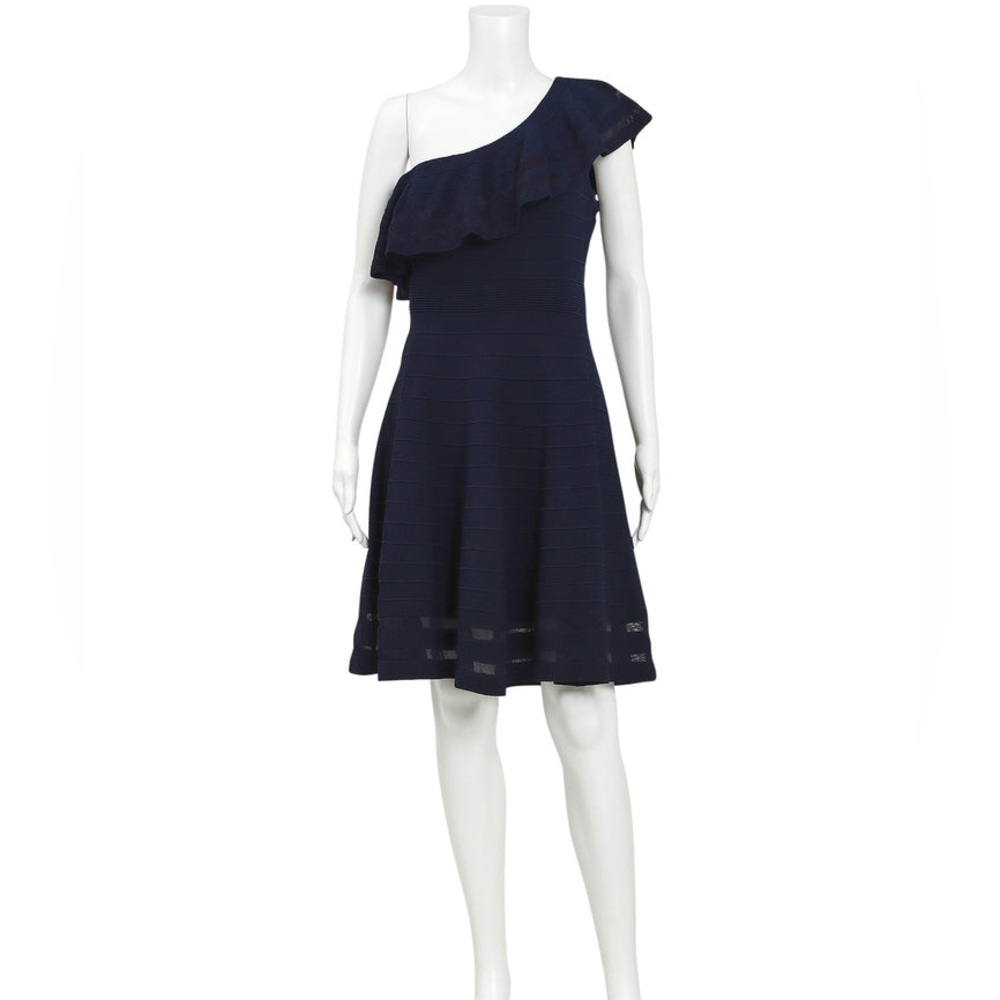 Ted Baker London Navy Streena One Shoulder Dress
